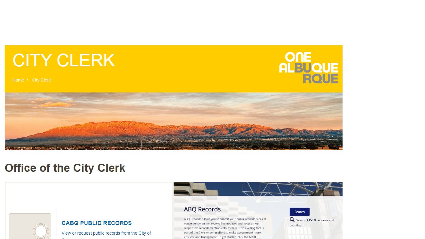 Office of the City Clerk — City of Albuquerque